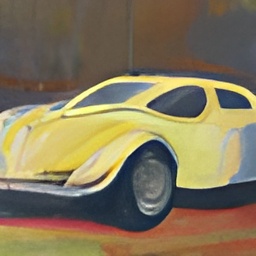 generated: a painting of a sport car in the style of Monet #6